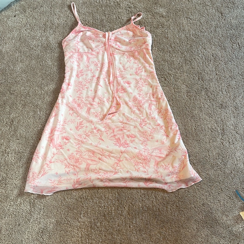 Pink and white flower dress